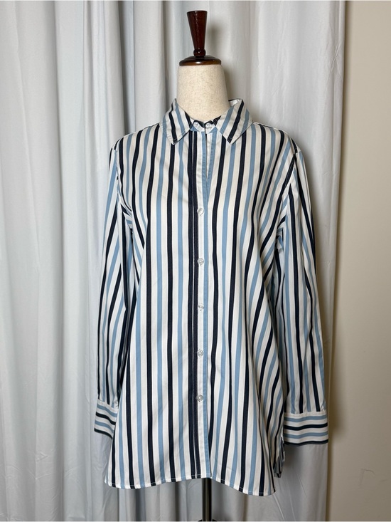 Tyler Boe Tops - Tyler Boe Awning Stripe Button Down Shirt NWT Size Small Blue Multi